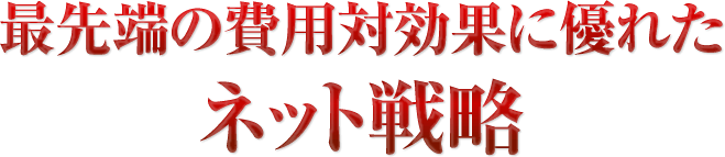 最先端の費用対効果に優れた ネット戦略